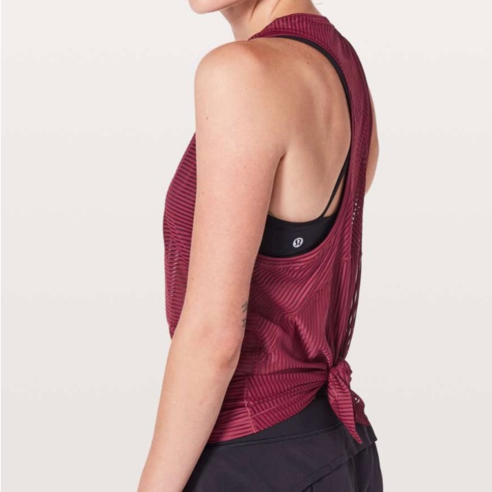 lululemon Miles Ahead Tank Top Ruby Wine 8
